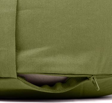 Подушка для медитації Bodhi Rondo ECO | Подушка для йоги з органічною гречаною лузгою | Чохол 100% бавовна, знімний, з ручкою | Висота 20 см, колір лоден-зелений