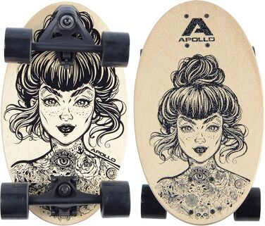 Скейтборд Apollo Barrel Board – компактний круїзер для міста, підходить для дітей і дорослих, ідеальний для початківців, легкий та маневрений міський лонгборд