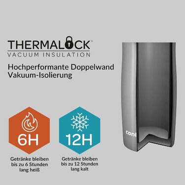 Термокружка Contigo Byron Snapseal 470 мл, нержавіюча сталь, Licorice - герметична, для кави, без BPA