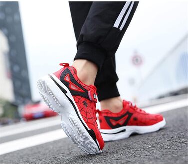 Дитячі кросівки Kinder Spinne для бігу та баскетболу, спортивне взуття для хлопчиків, розмір 27-39 EU (32 EU, червоний)