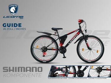 Гірський велосипед Licorne Bike Premium 26 дюймів, 21 швидкість, для дівчат, хлопців, чоловіків і жінок