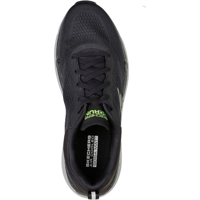 Чоловічі кросівки для бігу Skechers Max Cushioning Delta, чорний та лаймовий, розмір 45 EU, тканина