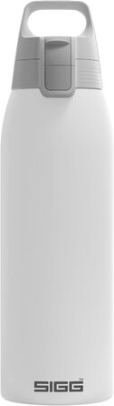 Термос SIGG Shield One 1 л білий – ізольована пляшка для газованих напоїв, герметична, з нержавіючої сталі, без BPA, для води та напоїв, придатна для миття в посудомийці, 90% перероблений метал
