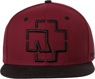 Кепка-снэпбек Rammstein бордового кольору, універсальний розмір