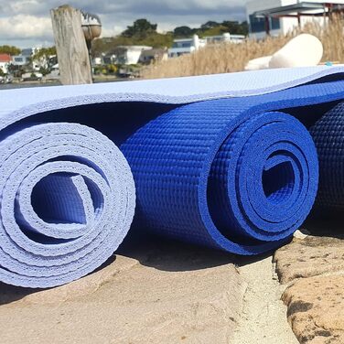 Йога-мат Yoga Studio, нековзкий, міцний, Oeko-Tex, для фітнесу, йоги та пілатесу, 183×61×0,6 см, бірюзовий