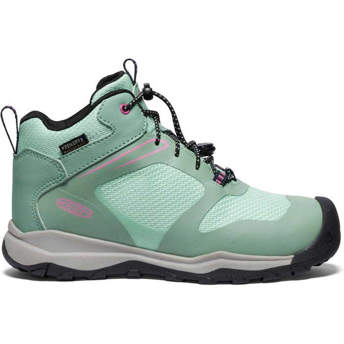 KEEN Wanduro Mid - водонепроникні трекінгові кросівки для дітей (Granite Green Ibis Rose, 30 EU)