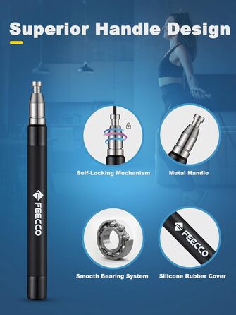 Скакалка FEECCO Speed з самофіксуючим механізмом для швидкого регулювання довжини