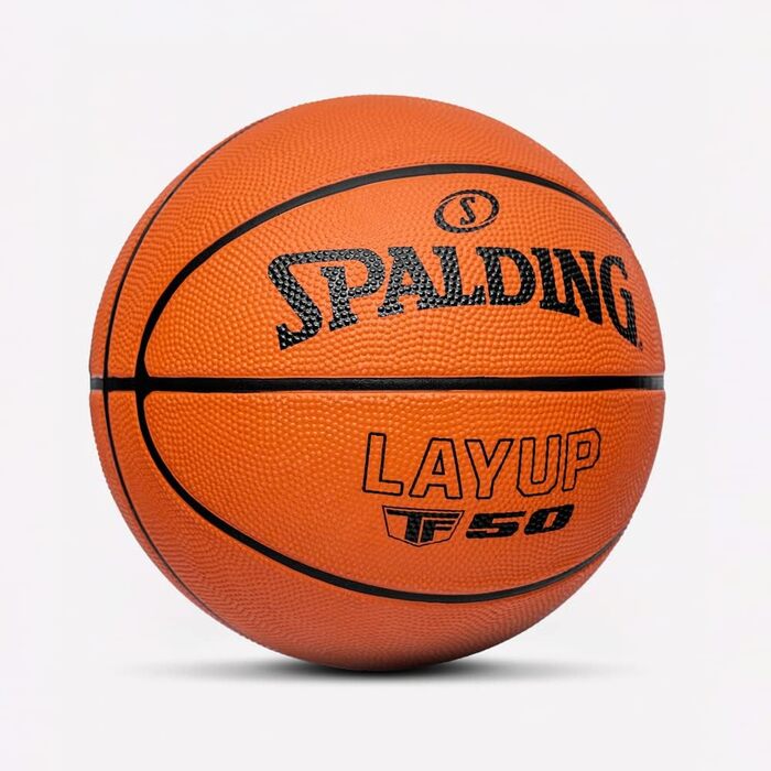 Баскетбольний м'яч Spalding TF-50 розмір 5, гумовий, для вулиці, антиковзний, помаранчевий, для початківців, офіційна версія 2022