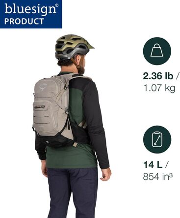 Чоловічий велорюкзак Osprey Raptor 14 з гідросистемою для гірського велосипеда