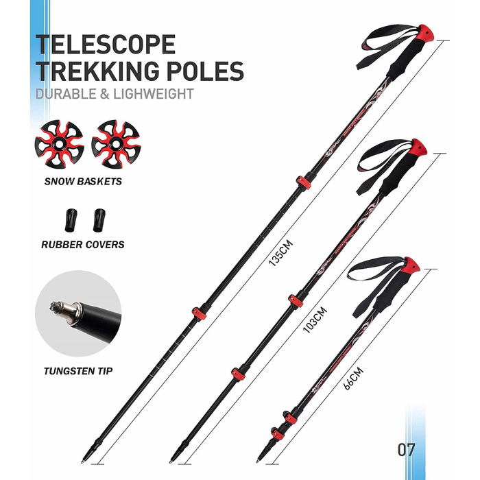 Снігоступи G2 різних розмірів (21/25/30/36 дюймів) з коробкою для пальців, пружинним кріпленням, підйомником п'ятки, гнучким шарніром, міцним ремінцем, трекінговими палками, сумкою для перенесення та сніговими кошиками (5 кольорів). Розмір 25' (до 90 кг), 30' (до 113 кг)