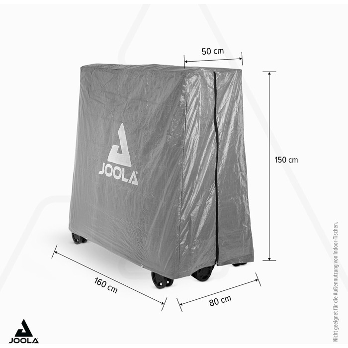 Стіл для настільного тенісу JOOLA Pro Outdoor - професійний, вологостійкий, з алюмінієво-пластиковою поверхнею 6 мм та складним підсвільником, сітка ALU PRO Single в комплекті