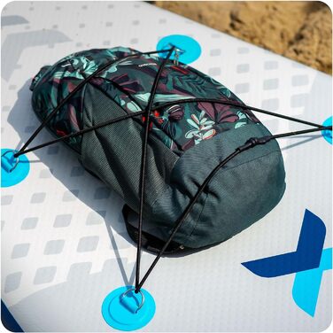 Надувний SUP Neo-Sport Stand Up Paddle Board 10.6 (320 см) з аксесуарами: насос, весло, leash, рюкзак (блакитний та сірий)