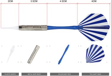 Електронний дартс SOULONG з LED-дисплеєм, цифровим підрахунком балів та 6 дротиками