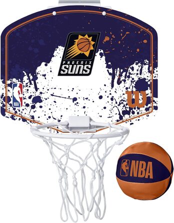 Міні-баскетбольне кільце Wilson NBA Phoenix Suns для дорослих та дітей, універсальне, TU