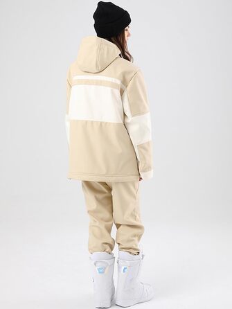 Комбінезон для сноуборду та лижного спорту HOUZONIY (XL, Khaki) - теплий, непромокаючий, з капюшоном