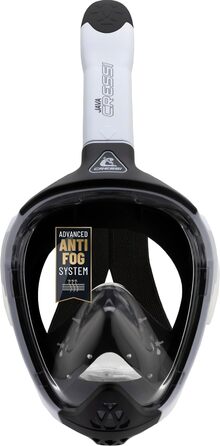 Маска для снорклінгу CRESSI Java Full Face – повна маска, антизапітніння, силікон, сухий снорк, білий/чорний, L-XL