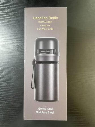 Термос-пляшка HandFan з нержавіючої сталі, 350 мл, синя, ізольована, BPA-free, для газованої води, спортивна, для велосипеда, школи та фітнесу
