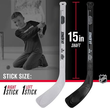 Набір для хокею Franklin Sports NHL Mini - Коліна, м'яч та 2 ключки. Офіційний набір хокею NHL Los Angeles Kings 2