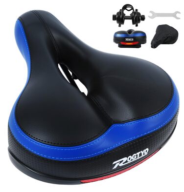 Велосипедне сідло з гелевою подушкою Pro 2.0: широке, м'яке, комфортне, дихаюче, з пам'яттю форми, водонепроникне, блакитне