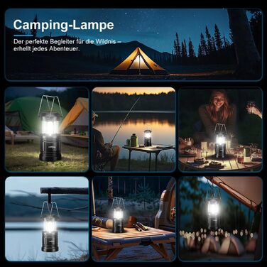 LED кемпінговий ліхтар на батарейках, портативна ультраяскрава лампа, складаний ліхтар для кемпінгу, набір для виживання, для походів, надзвичайні ситуації, 2 шт.