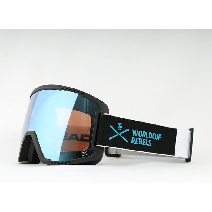 Гірськолижна маска HEAD Contex Pro 5K для лиж та сноуборду, унісекс, UV400, антифог, синя, розмір L