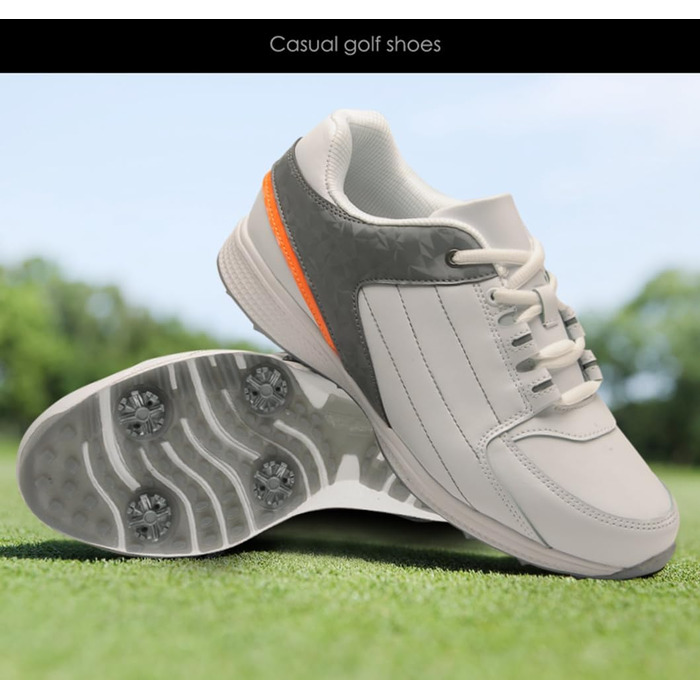 Нековзкі водонепроникні гольф-туфлі зі шпильками для жінок та чоловіків (43 EU, сірий)