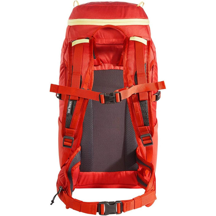 Рюкзак для походів Tatonka Hike Pack 32 л з вентиляцією спини та дощовиком, легкий туристичний рюкзак червоний помаранчевий