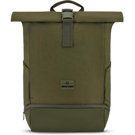 Рюкзак Johnny Urban Allen Medium зелений, роллтоп, водостійкий, 15 л, для ноутбука, унісекс, для університету, велосипеда, бізнесу, екологічний