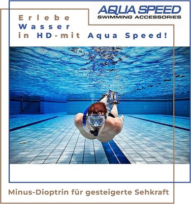 Плавальна маска Aqua Speed OPTIC PRO 11 з корекцією зору – оптичні та звичайні лінзи для підводного плавання