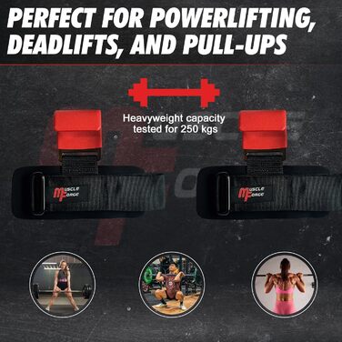 Набори для тяги з гаком для чоловіків, 2 шт. - для важкої атлетики та пауерліфтингу, 8 мм