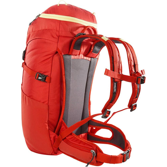 Рюкзак для походів Tatonka Hike Pack 32 л з вентиляцією спини та дощовиком, легкий туристичний рюкзак червоний помаранчевий