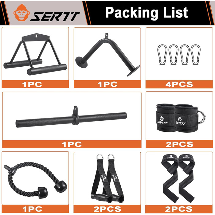 Адаптер для кабельної машини SERTT, насадка для LAT Pulldown, аксесуари для силових тренувань та домашнього спортзалу