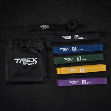 Набір еспандерів-гумок Trex Sport TX-005PBA, 2,5-25 кг, 5 шт.