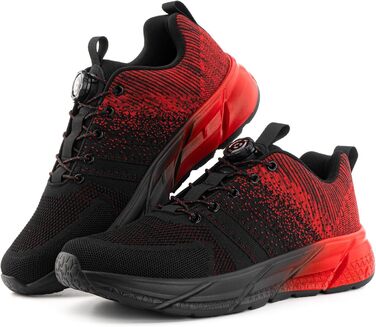 Кросівки Hitmars для чоловіків та жінок: спортивні, для бігу, повсякденні, легкі, дихаючі, чорні, розміри EU 36-47 (J33 Red, 41 EU)