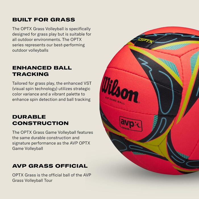 Волейбольні м'ячі Wilson AVP Game OPTX для трави - офіційний розмір