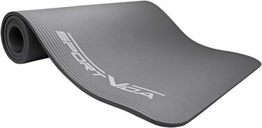 Килимок для йоги SportVida з нековзким покриттям - NBR, 180 x 60 x 1 см, для дому, з ручкою для перенесення, фітнес, 6 кольорів