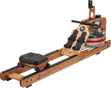JASPORT R1: Гребний тренажер для дому з масивного дерева (Еш) з комп'ютером та кріпленням для планшета | JASPORT