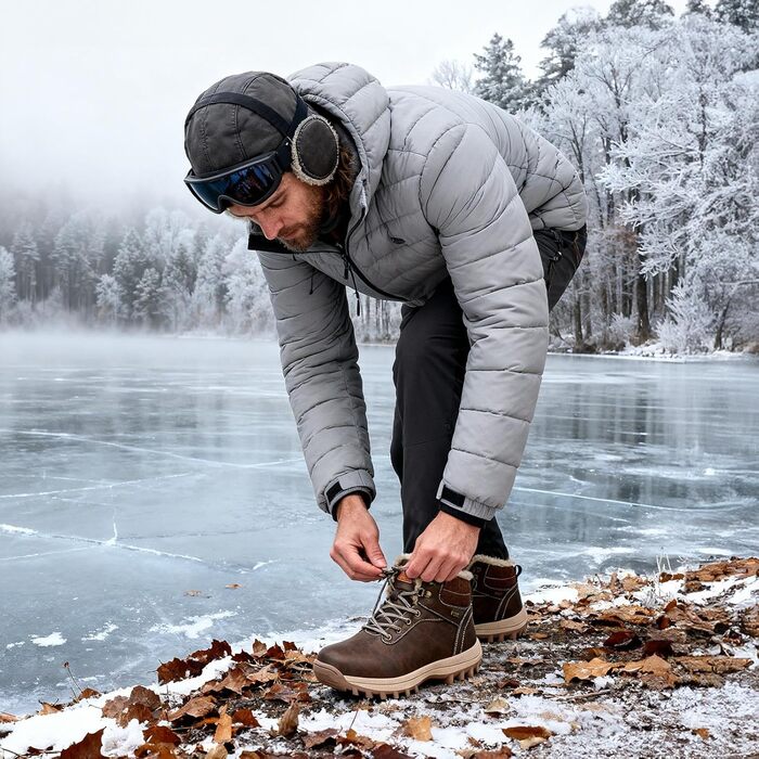 Зимові черевики Mishansha для жінок та чоловіків, теплі, водонепроникні, для ходьби, розмір 36-48, колір коричневий