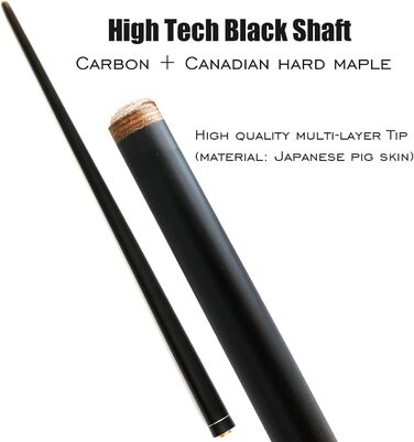 Дитячий більярдний кий Tai Ba Cues, 13 мм наконечник, короткий, 121.9 см, з канадського аhornу, 515 г, синьо-чорний/червоний