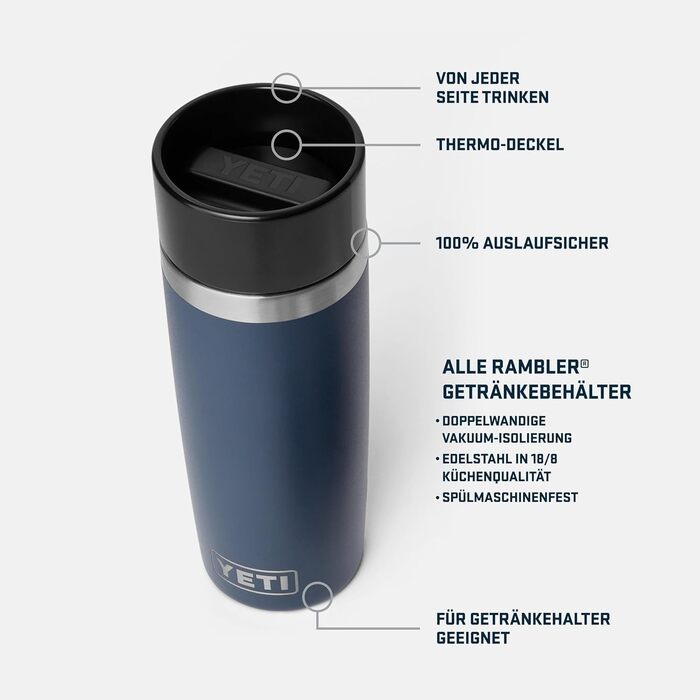 Термофляга YETI Rambler 16 oz (473 мл) з кришкою Commuter – білий колір