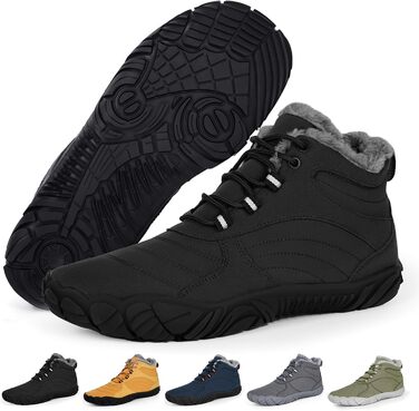 Чоботи для зими без шнурів Ruyi, чорні, 42 EU - чоловічі та жіночі, водонепроникні, для трейлу, широка носок