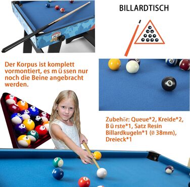 Набір багатофункціонального ігрового столу HLC 5 в 1: більярд, теніс, футбол, хокей, баскетбол. Інтерактивний набір для дітей, ідеальний подарунок на свята.