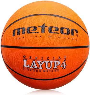 Дитячий баскетбольний м'яч meteor Layup Mini для дітей 4-8 років, розмір #4, помаранчевий