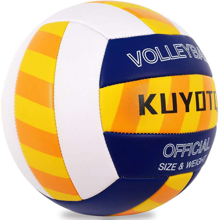 Волейбольний м'яч KUYOTQ для пляжу та залу, 3 мм, з м'якої шкіри, розмір 5, для підлітків та чоловіків