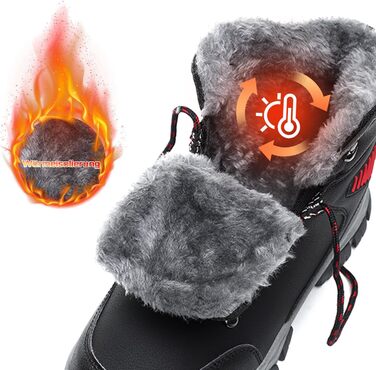 Чоловічі зимові чоботи Frysen, утеплені, водонепроникні, теплі, для активного відпочинку та трекінгу, 39-47 EU (Чорний, 44 EU)