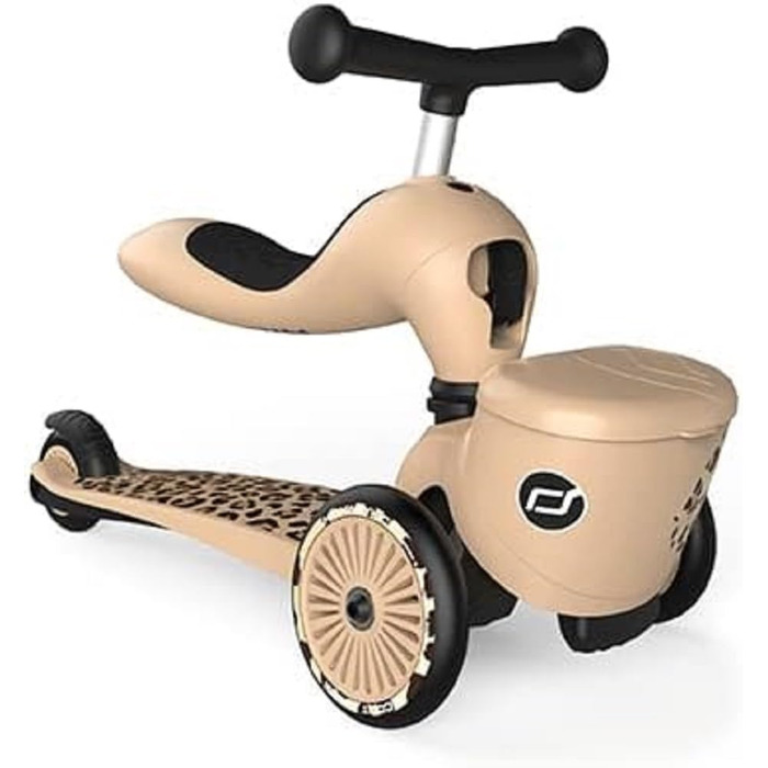 Біговел Scoot & Ride Highwaykick 1 Lifestyle Leopard з сидінням та контейнером для малюків