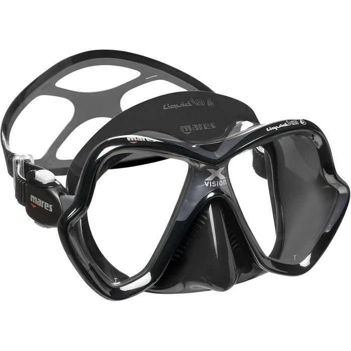 Дайвінг-маска Mares X-Vision Ultra Liquidskin універсальна сіро-чорна
