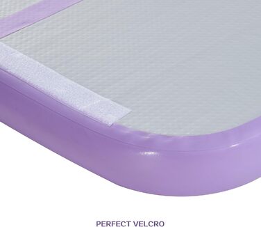 Надувна гімнастична мата LSLIFE для дому: 3м, 4м, 5м, 6м, товщина 10см, з електричним насосом. Підходить для гімнастики, йоги, акробатики, тренувань дітей.