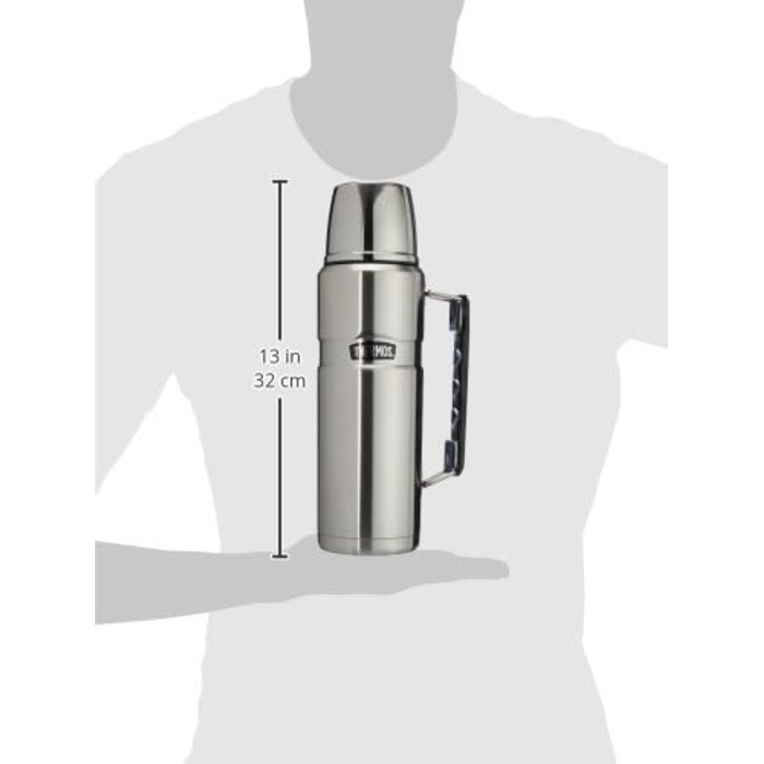 Термос Thermos Stainless King 1,2 л з ручкою, матова нержавіюча сталь