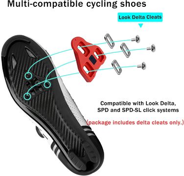 Велосипедні шкарпетки для чоловіків та жінок, сумісні з Peloton, для занять у залі та на відкритому повітрі, гоночні велошкарпетки з шипами Delta, 41 EU, білі